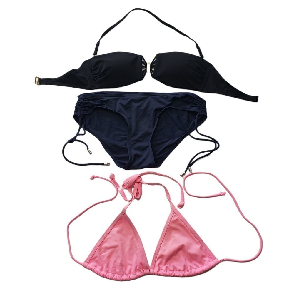 LOT OF 3 Bikinis: 2xVS Bikini Top & 1xMK Bikini Bottom SMALL